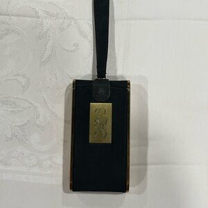 Vintage Wadsworth Black Suede Compact